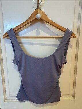 Cotton Candy LA Scoop Neck Tank Top in Dusty Lavender
